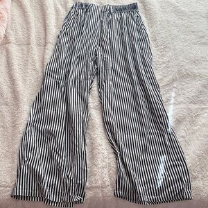 Black and White Striped Pants